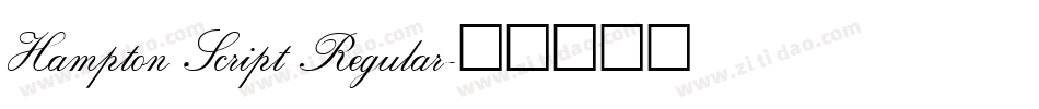 Hampton Script Regular字体转换